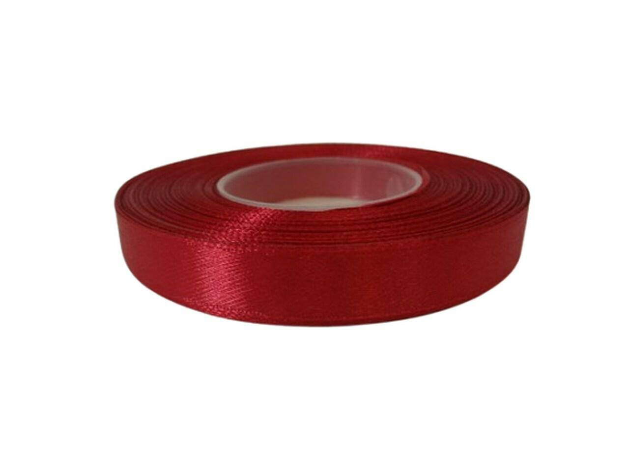 Wstążka satynowa 18mm bordowa 32m