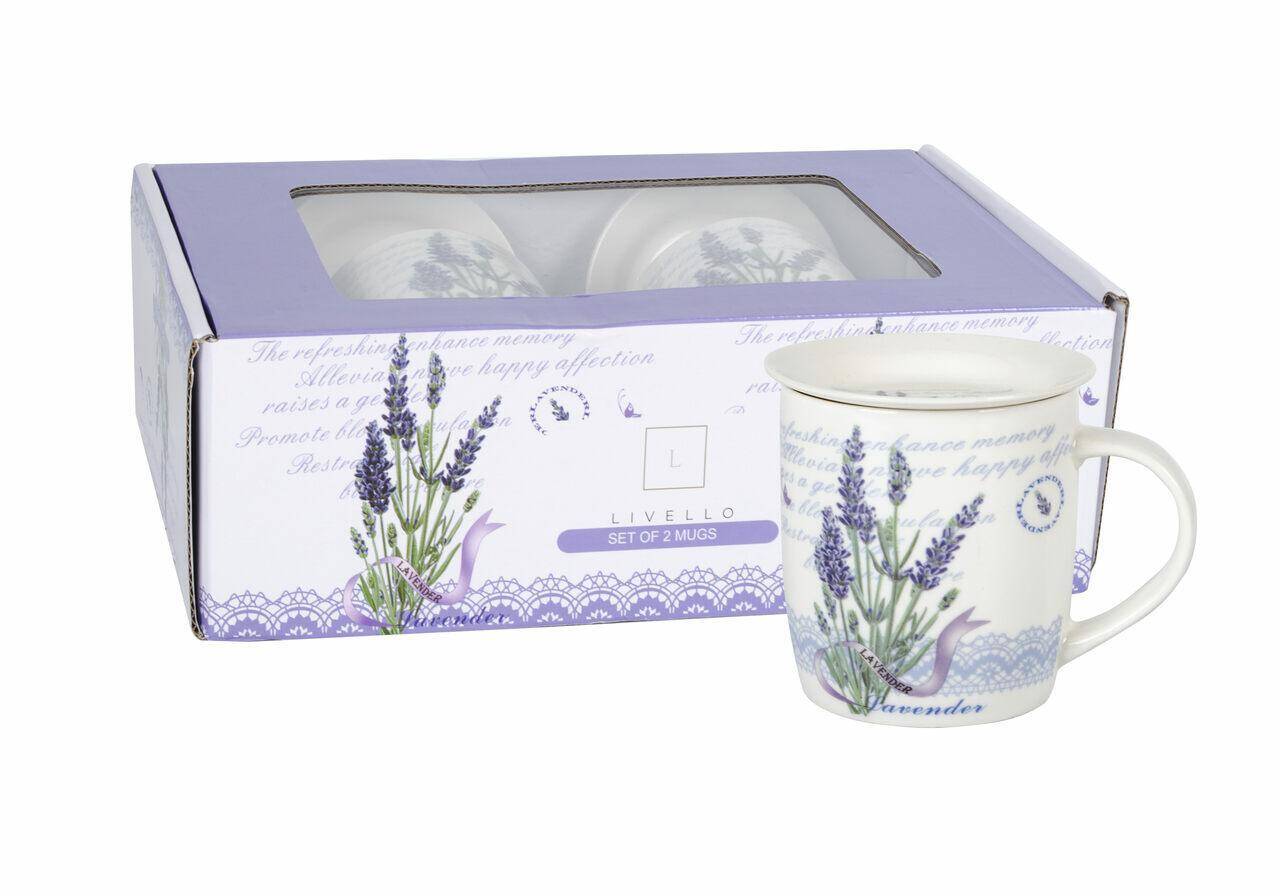 Kubki kpl 2szt 340ml spodek+łyżeczka
