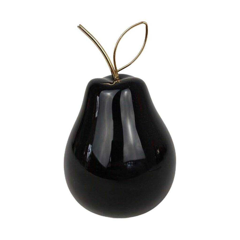 Gruszka ceramiczna czarna z ogonkiem