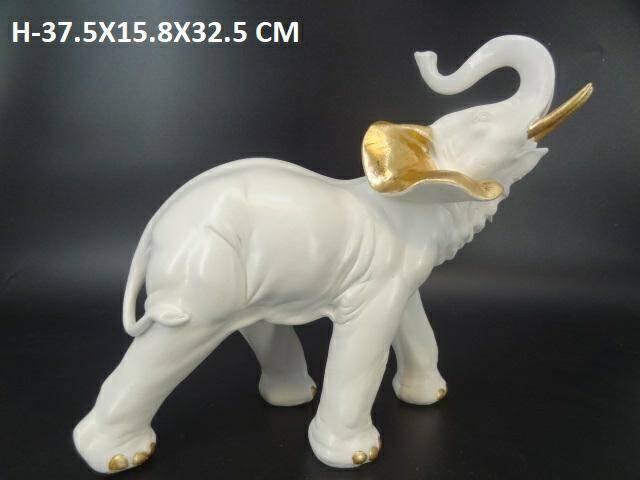 Słoń biały złote uszy  37cm