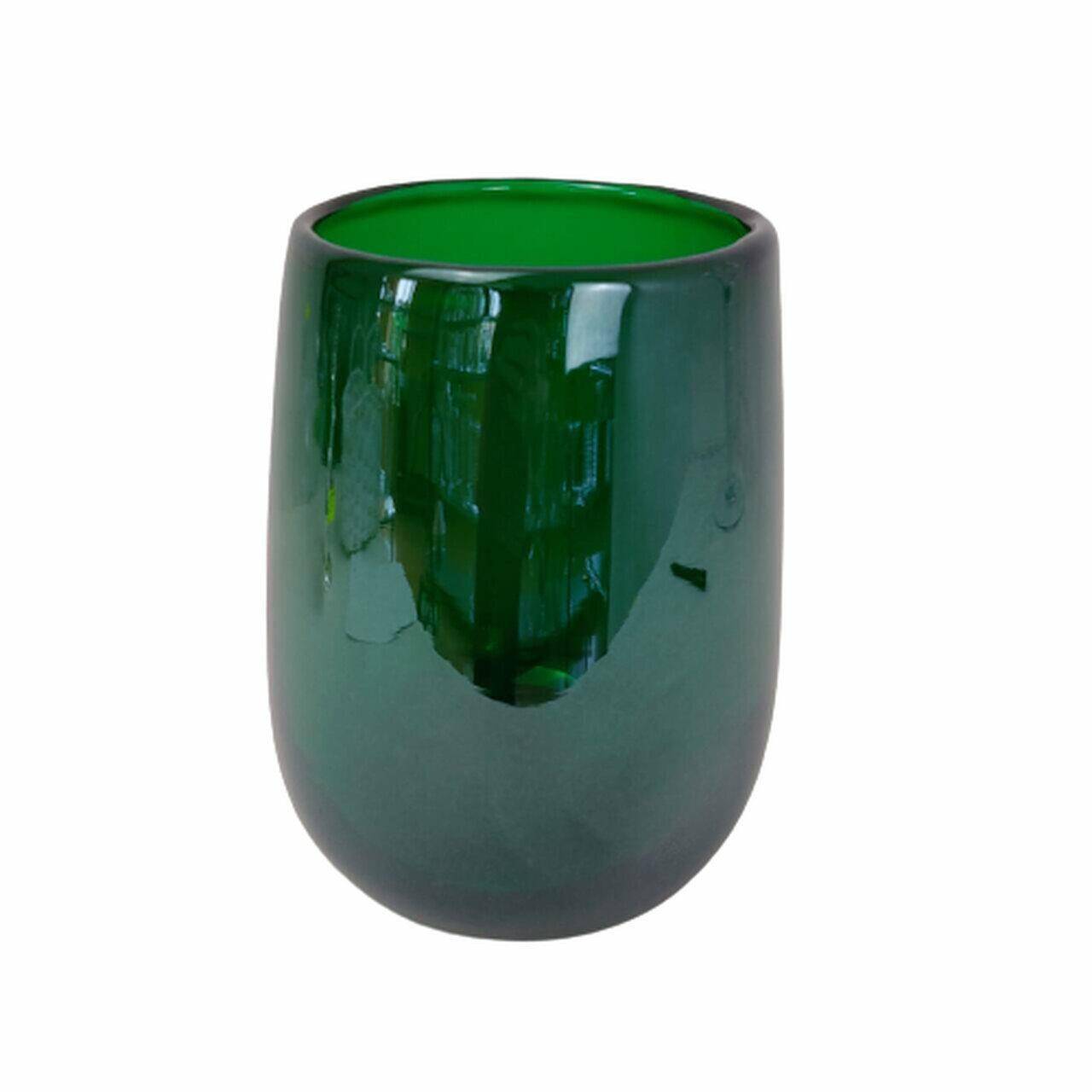 Wazon szklany zielony  H-23cm
