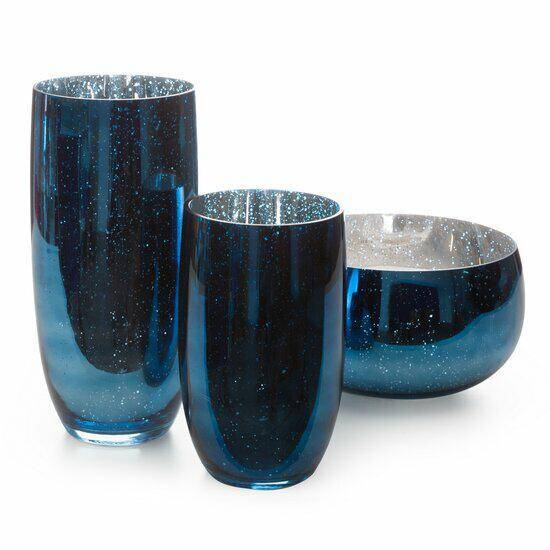 MOLLY wazon szklany niebieski