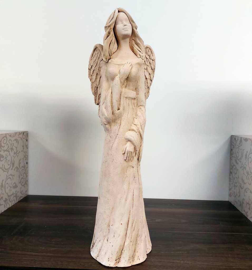 Figurka Anioł ceramiczny rękodzieło 57cm