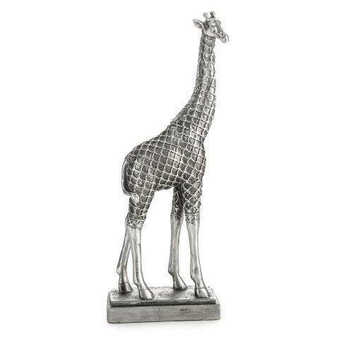 EVAN Figurka  żyrafa srebrna 29cm