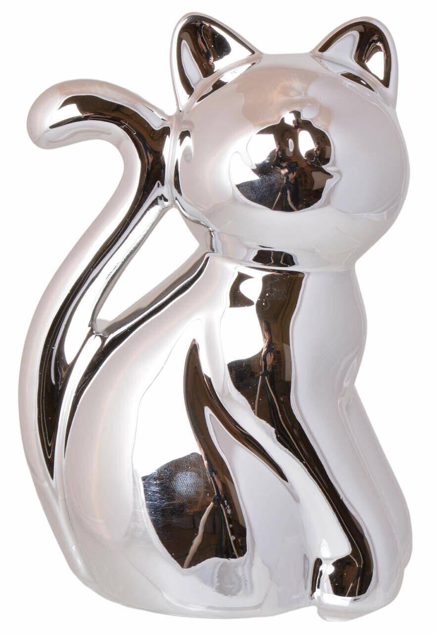 Skarbonka ceramiczna kot srebrny 6624