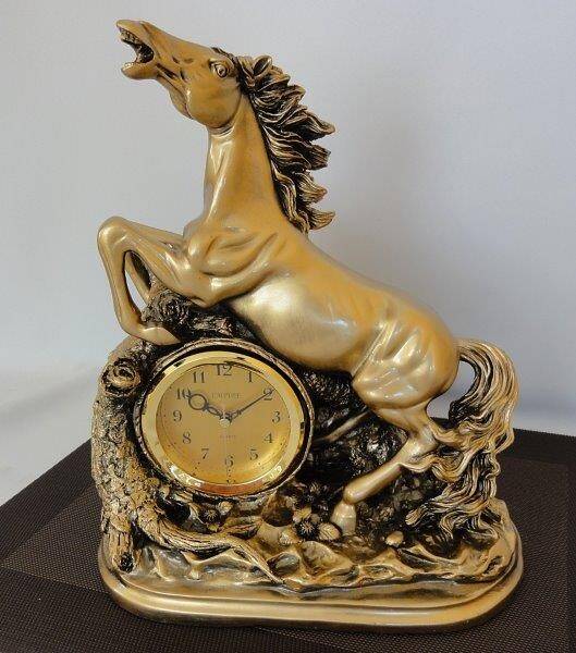 Zegar koń Z3555G złoty 35cm (Zdjęcie 1)