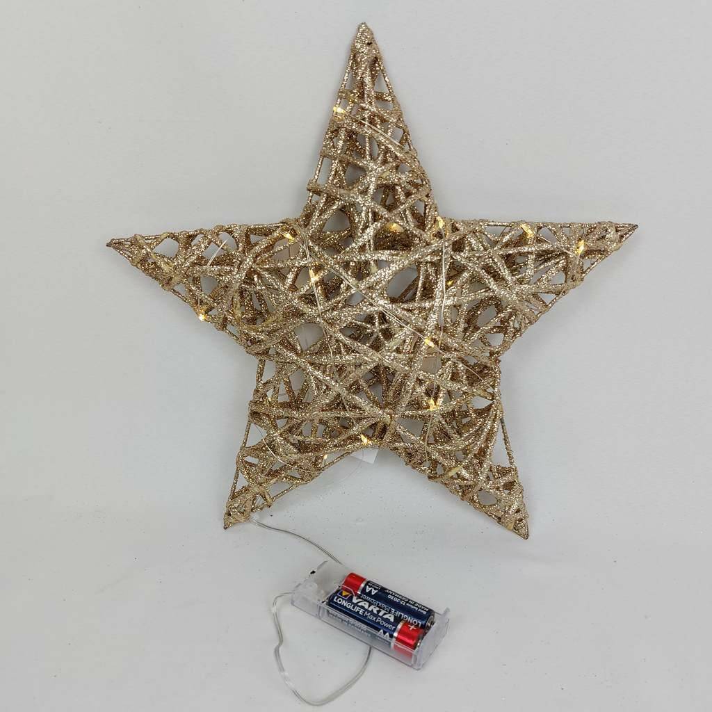 Gwiazdka LED 30cm złota