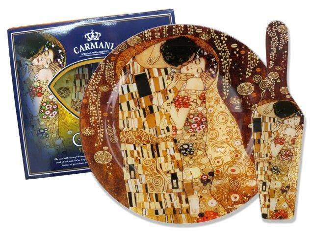 G.Klimt Talerz szklany z łopatką okrągły