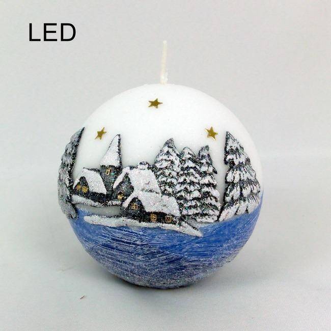 Świeca z diodą LED zimowy sen 1 kula