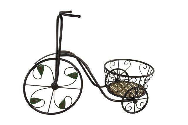 Kwietnik metalowy Rower czarny