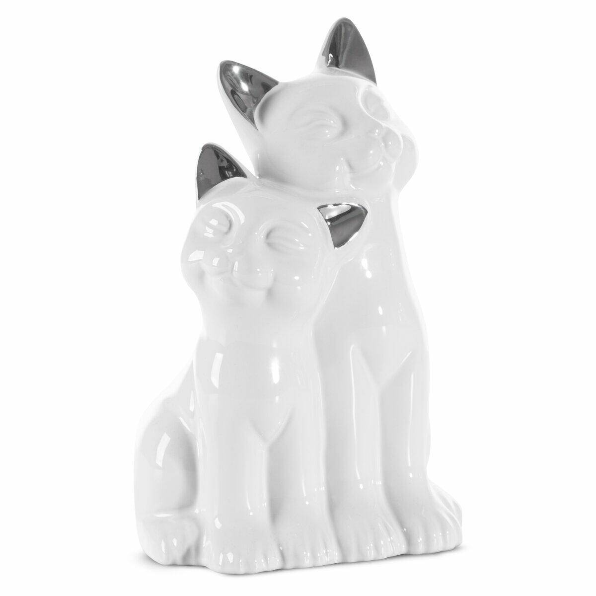 CAT Para kotów ceramicznych srebrne uszy