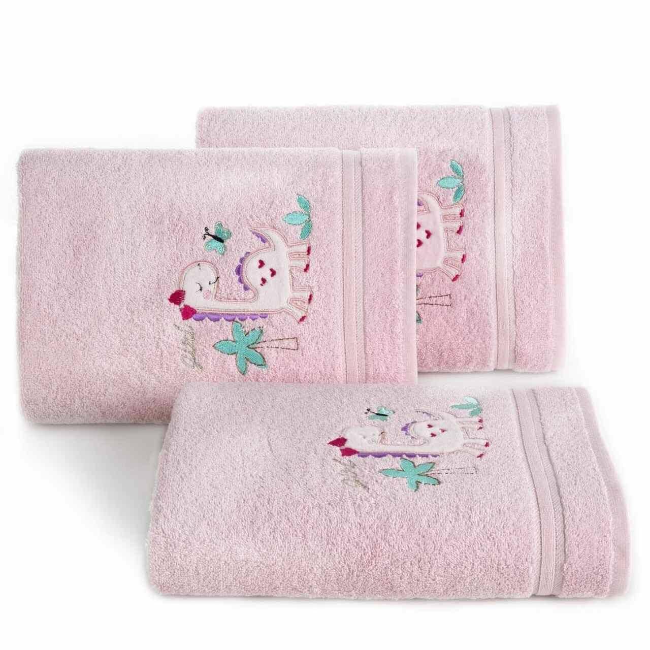 BABY30 Ręcznik różowy z kapturem 75x75cm