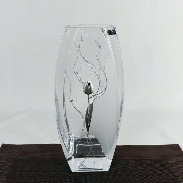 TS Wazon szklany zdobiony Tulipan 410/32