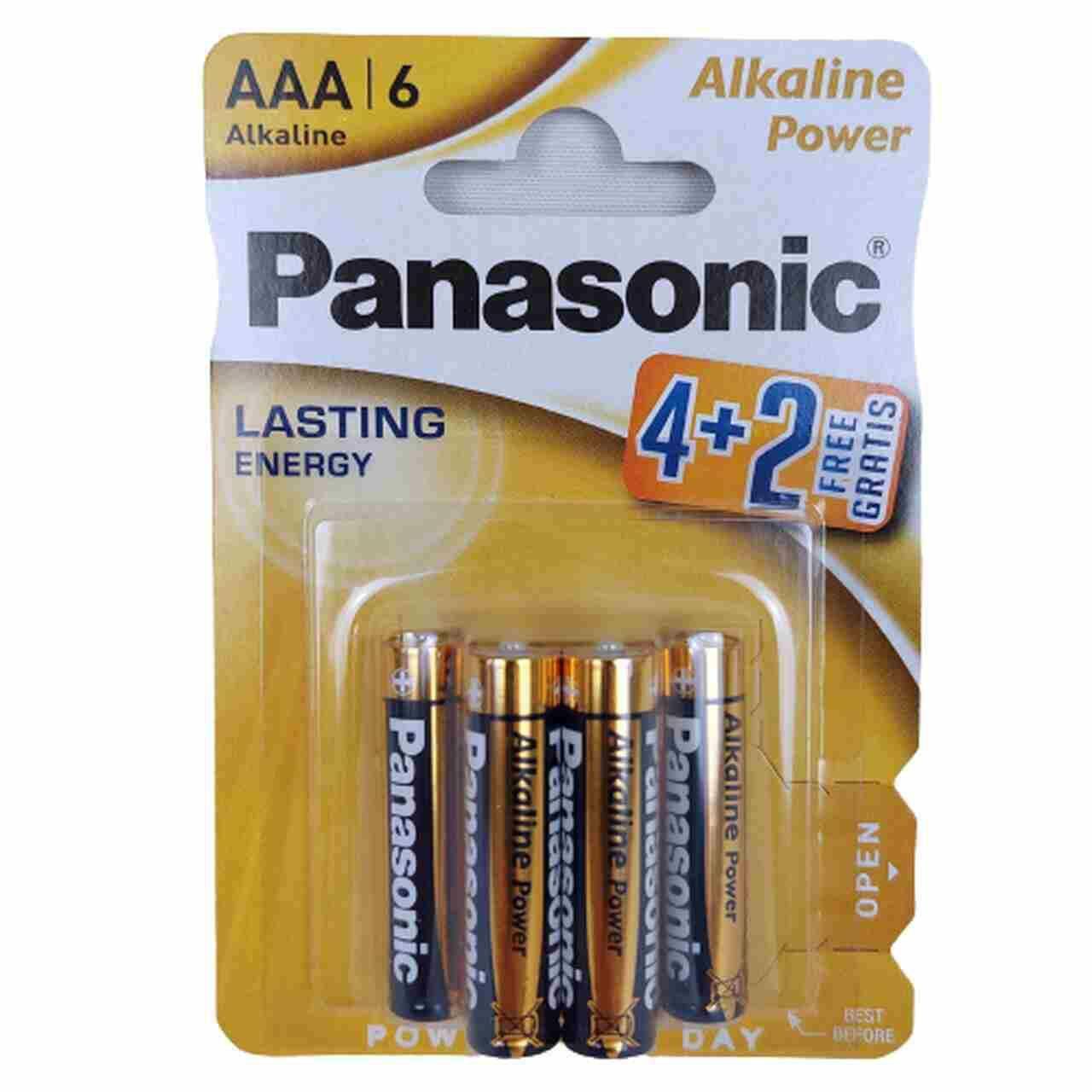 AAA LR03 Panasonic Alkaline pak.po 6szt.