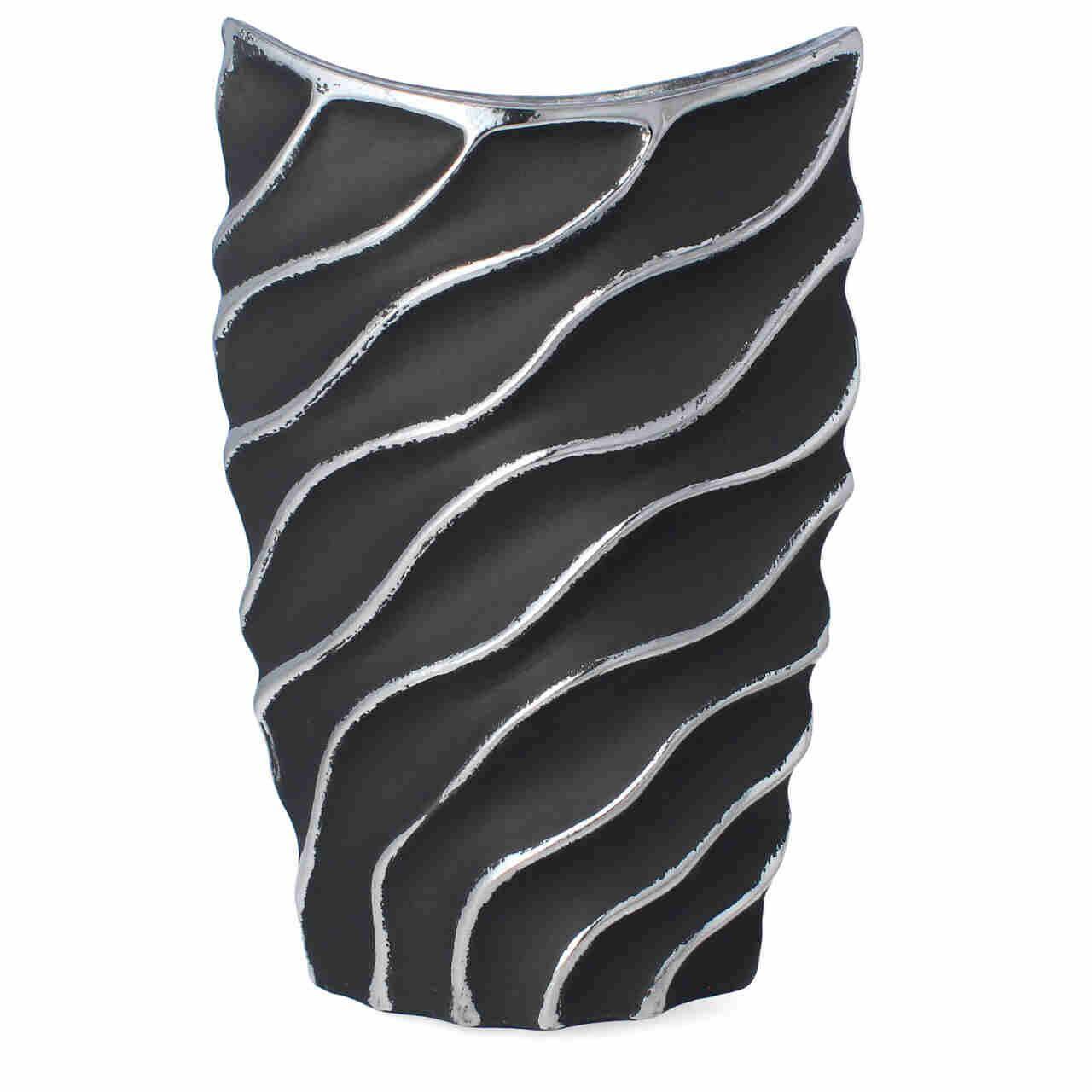 Wazon ceramiczny czarny h-25cm WB!