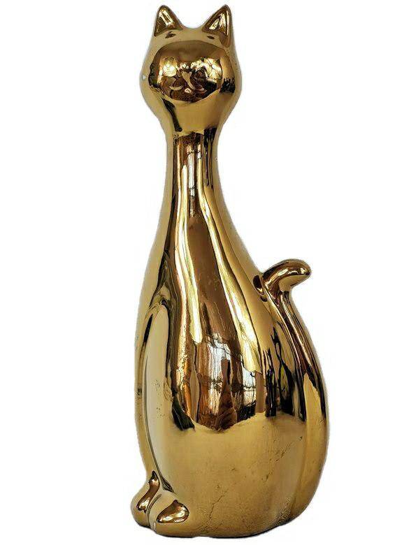 Kot ceramiczny złoty 24cm TG63022