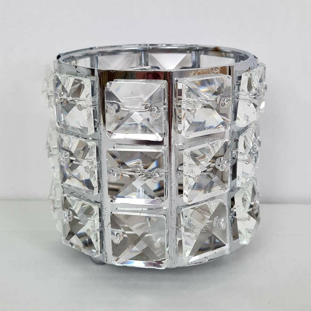 Świecznik srebrny z kryształkami /643562