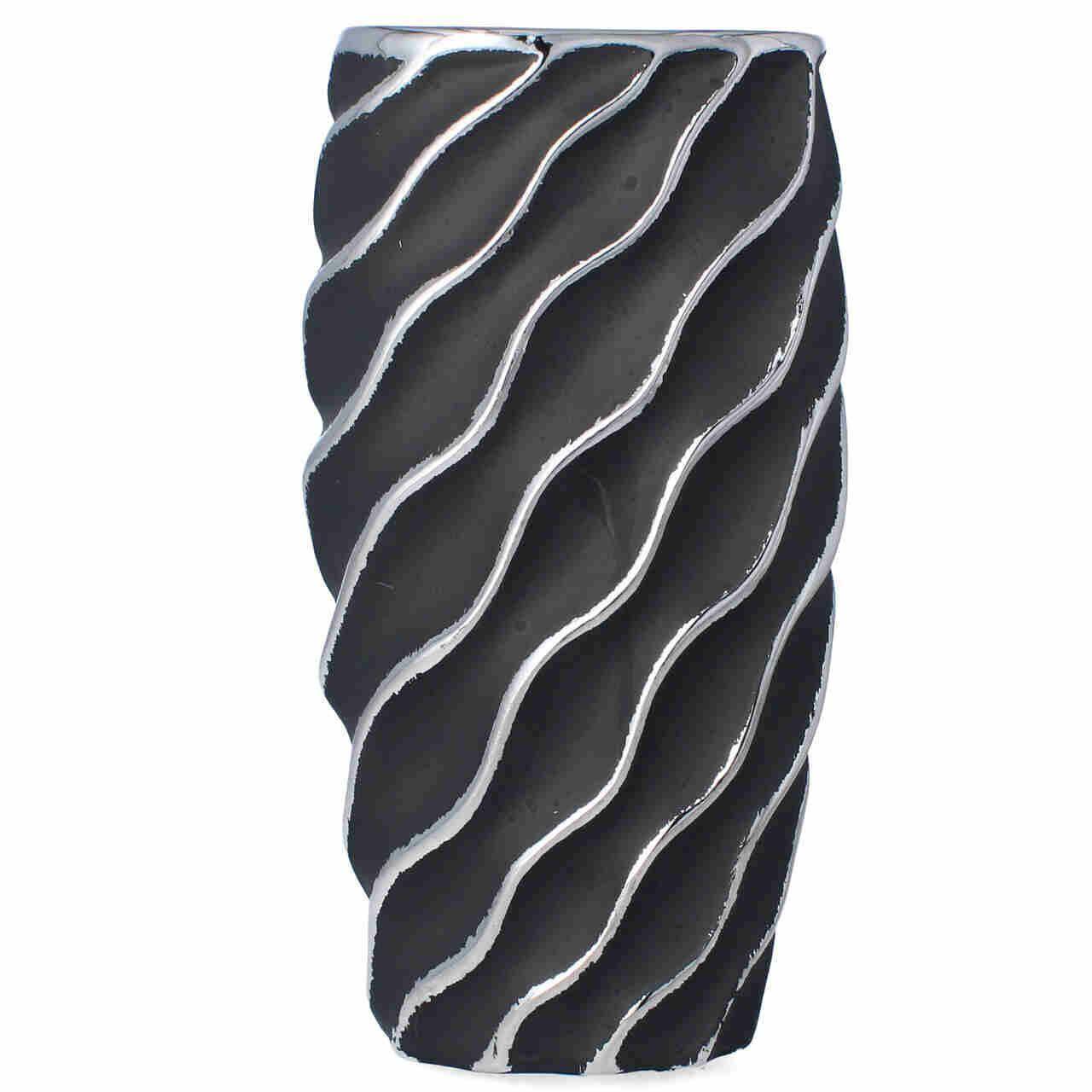 Wazon ceramiczny czarny h-25cm