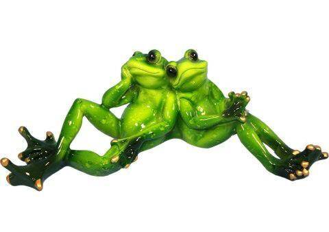 Figurka żaba para siedząca 8 cm