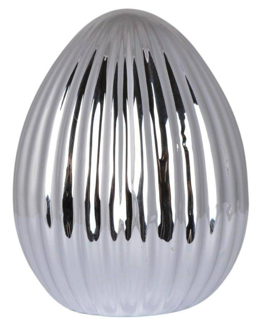 Jajko ceramiczne srebrne małe 9327