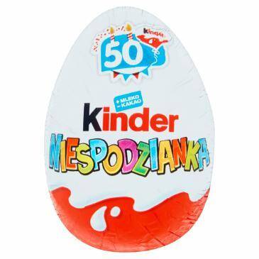 JAJKO KINDER NIESPODZIANKA 20G BIAŁE A1