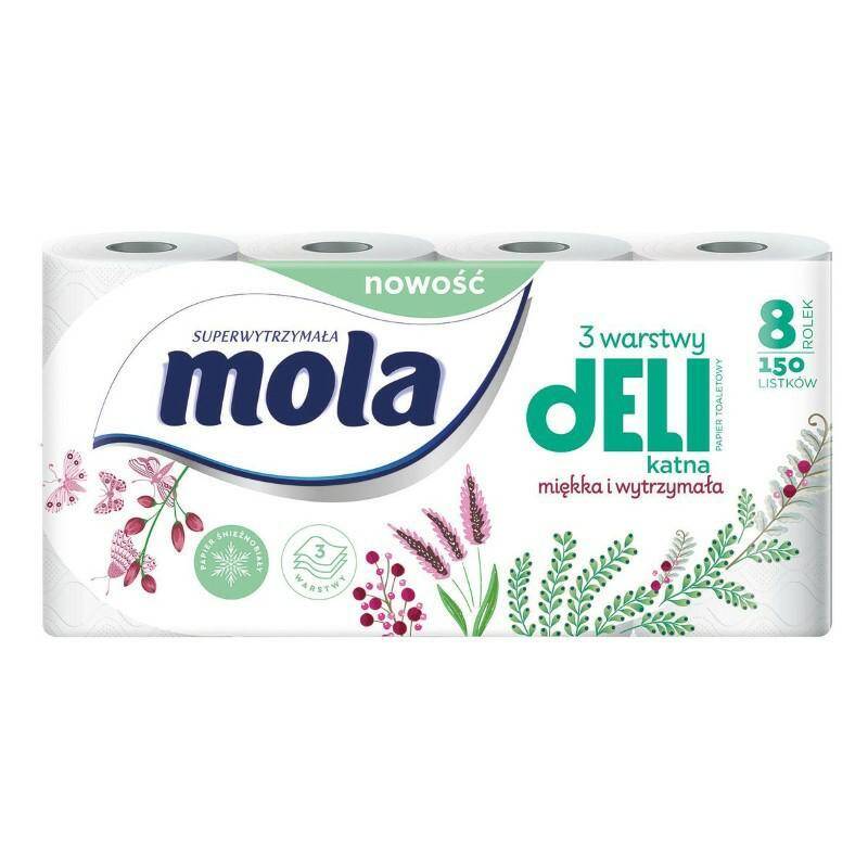 PAPIER TOALETOWY MOLA A8 DELIKATNA BIAŁA