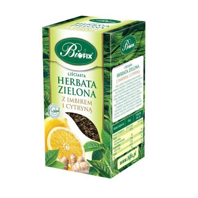 HERBATA BIOFIX ZIELONA LIŚĆ IMBIR CY100
