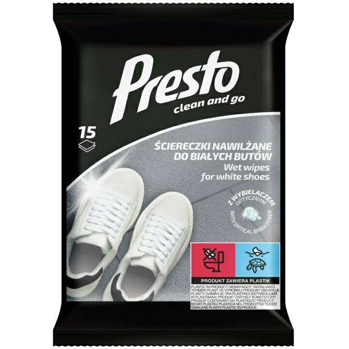 ŚCIERECZKI NAWILŻANE PRESTO DO BIAŁYCH
