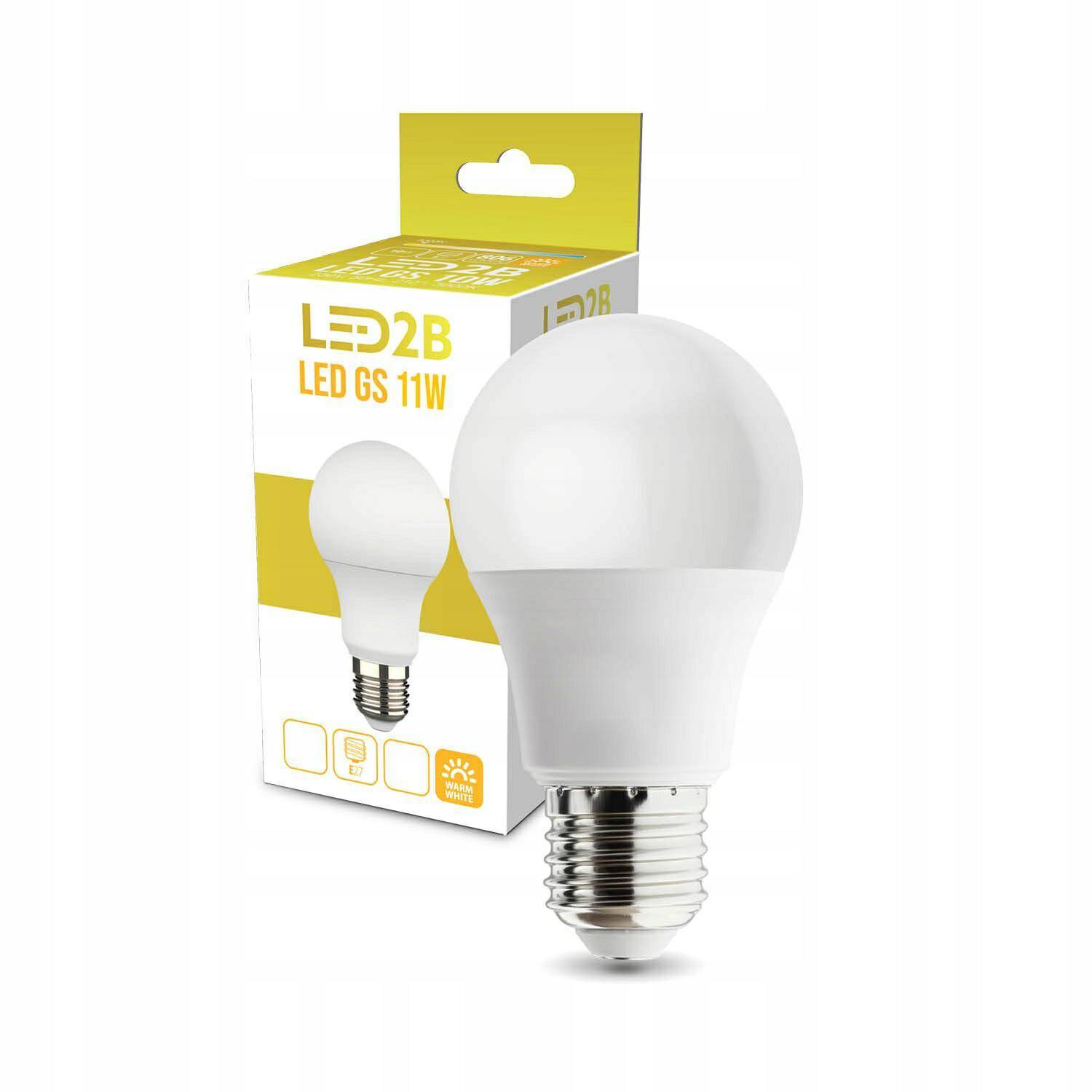 ŻARÓWKA KOBI LED GS 11W E27 3000K LED2B