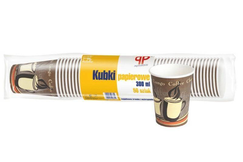 KUBKI PP 300ML PAPIEROWE A50 8610