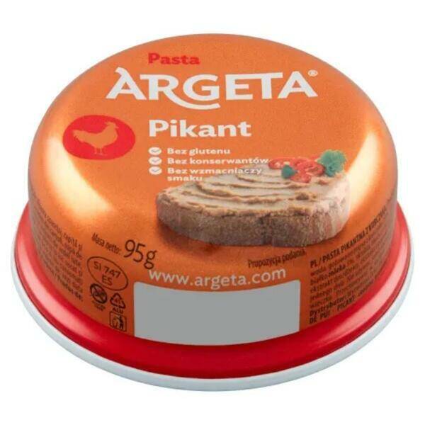 PASTA ARGETA 95G Z KURCZAKA PIKANTNA