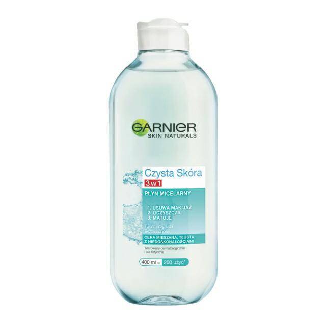 PŁYN MICELARNY GARNIER 400ML 3W1 CZYSTA