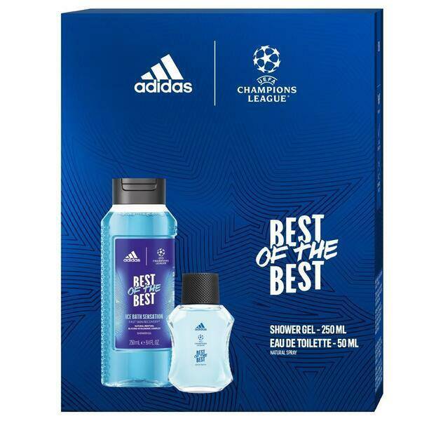 ZESTAW ADIDAS UEFA ŻEL250ML + EDT50ML