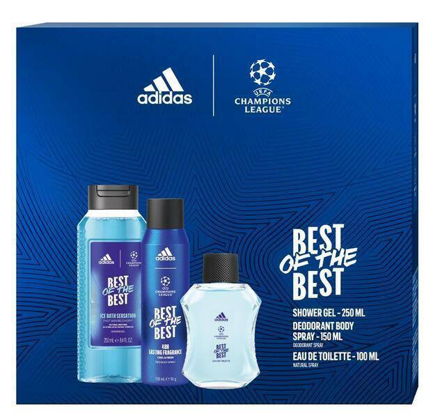 ZESTAW ADIDAS UEFA ŻEL250ML + DEZO150ML