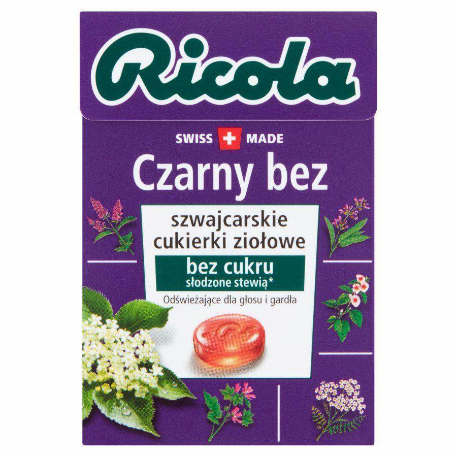 CUKIERKI RICOLA 27,5G CZARNY BEZ 3909