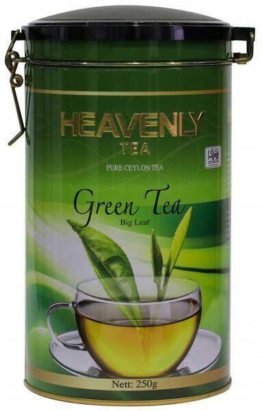 HERBATA HEAVENLY 250G LIŚĆ GREEN PUSZKA