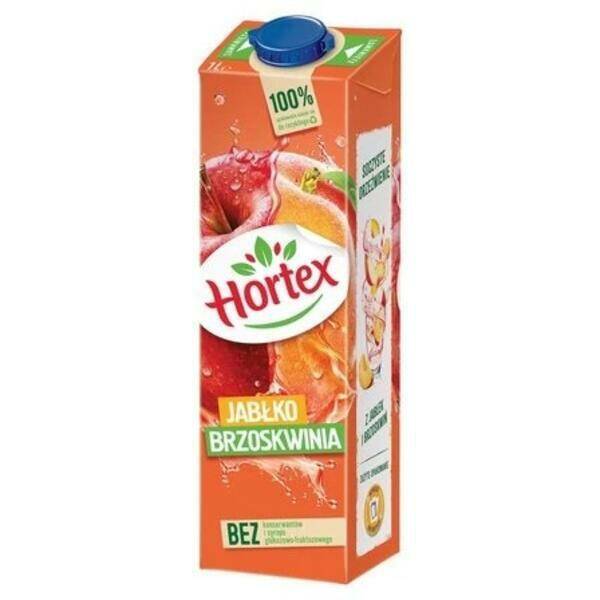 NAPÓJ HORTEX 1L JABŁKO BRZOSKWINIA KAR
