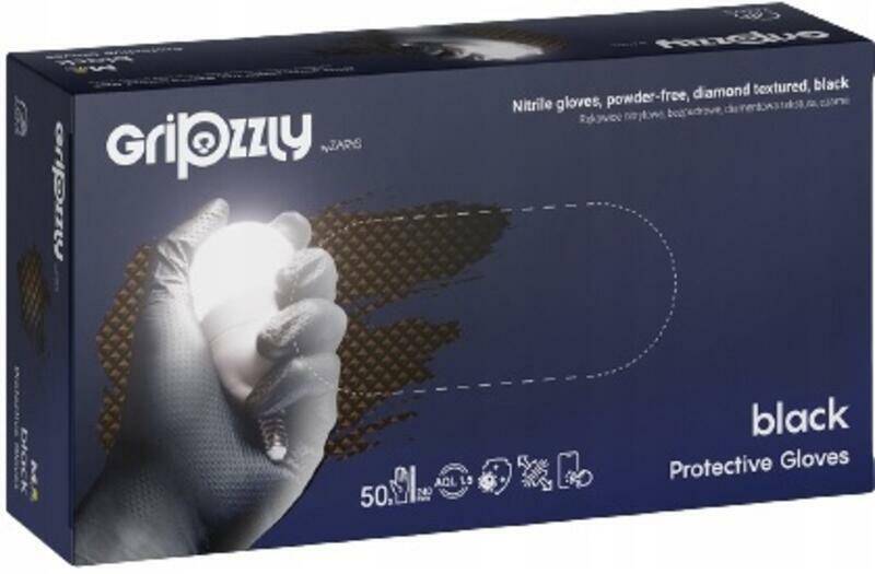 RĘKAWICE NITRYLOWE GRIPZZY M A50 CZARNE