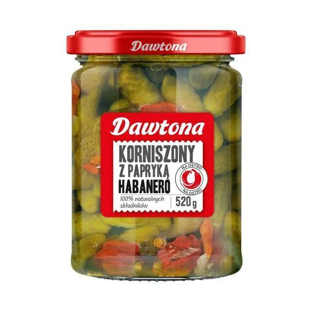 OGÓRKI DAWTONA 520G KORNISZON Z PAPRYKĄ