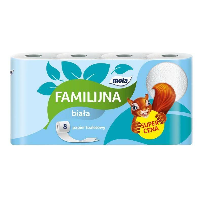 PAPIER TOALETOWY MOLA A8 FAMILIJNA BIAŁA