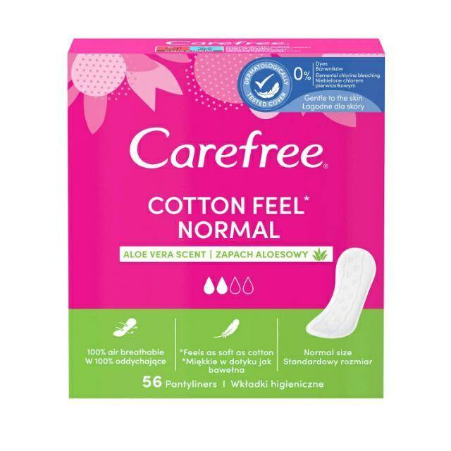 WKŁADKI CAREFREE A56 COTTON ALOE