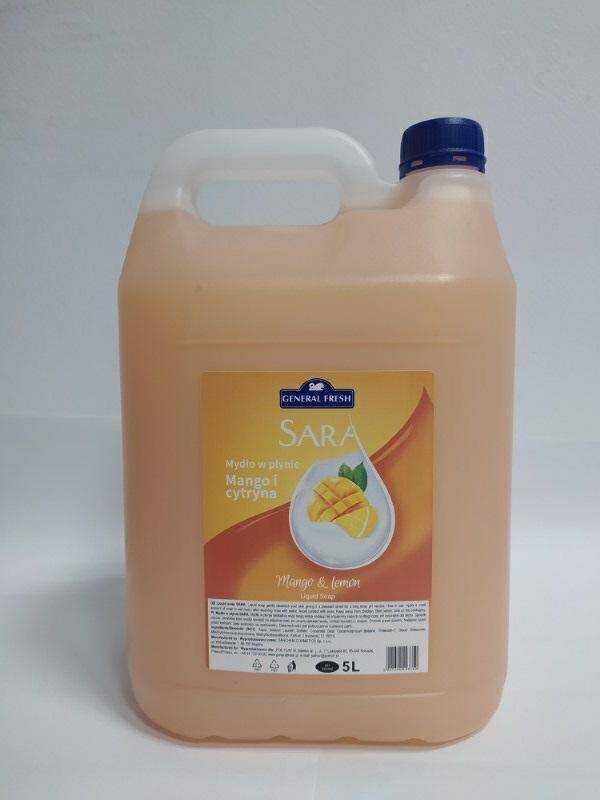 MYDŁO W PŁYNIE SARA 5L MANGO LEMON 3350