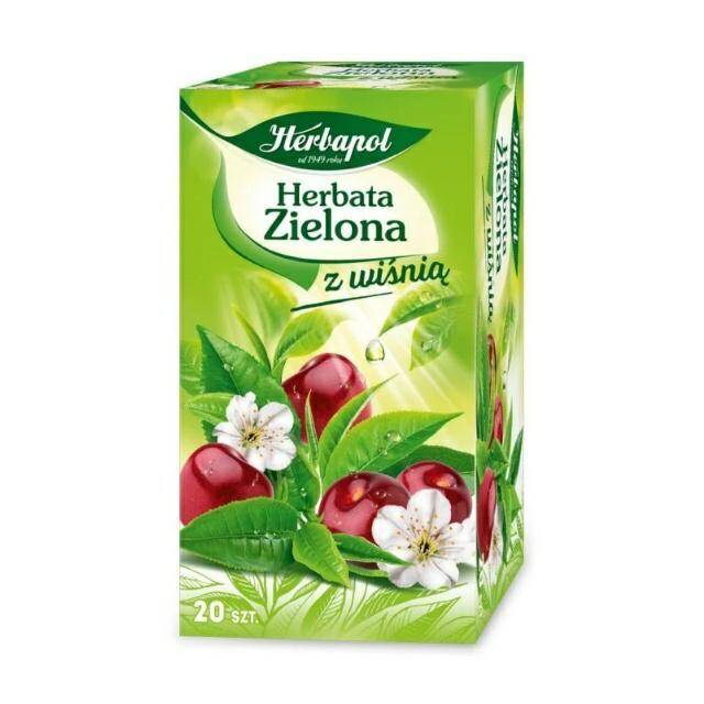 HERBATA HERBAPOL A20 ZIELONA Z WIŚNIĄ