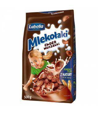 PŁATKI MLEKOŁAKI 500G MUSZELKI CZEKOL.