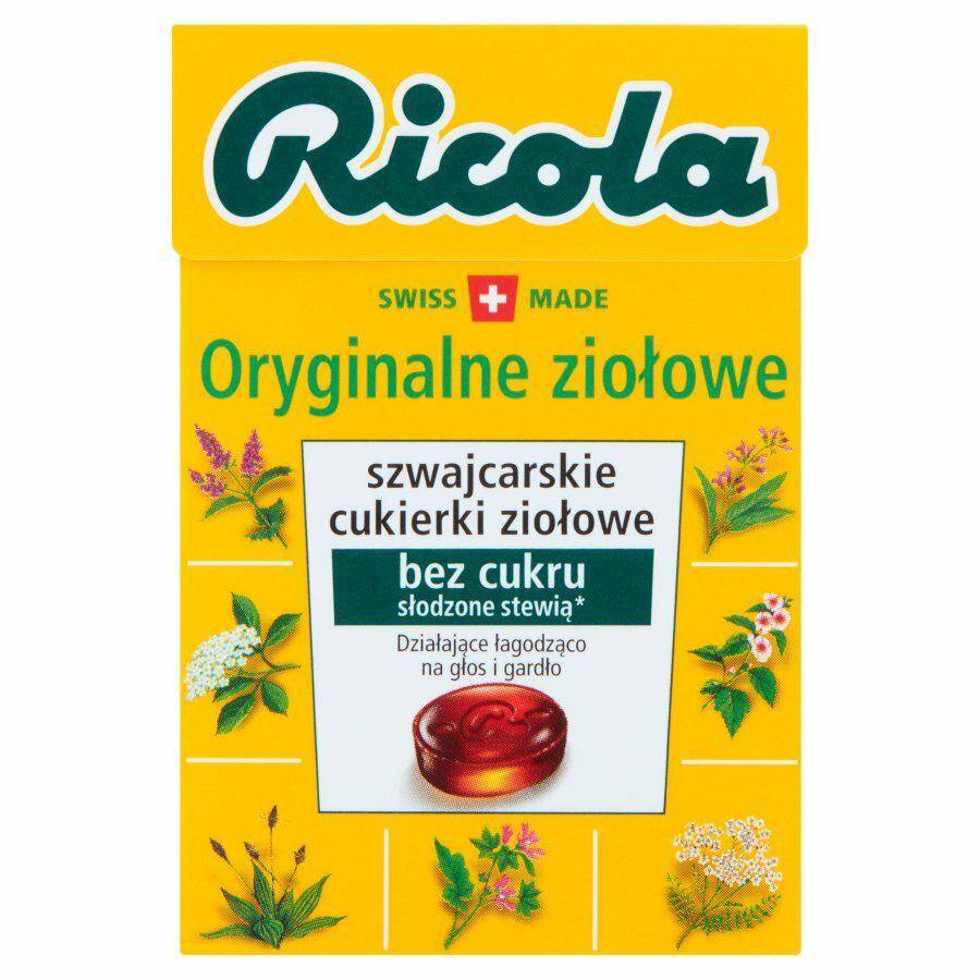 CUKIERKI RICOLA 27,5G ORYGINALNE ZIOŁOWE