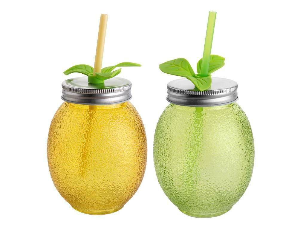 SZKLANKA CITRO 600ML ZE SŁOMKĄ 0958