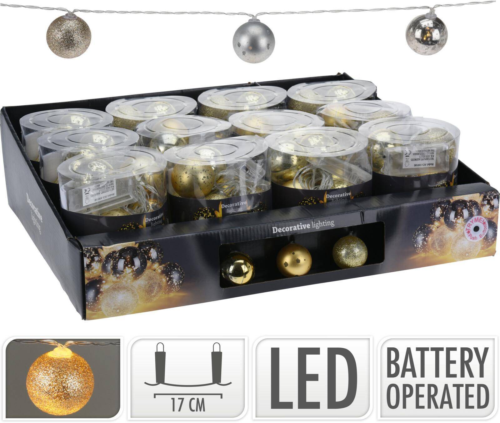 ŁAŃCUCH KULA LED 10L 40MM 5418