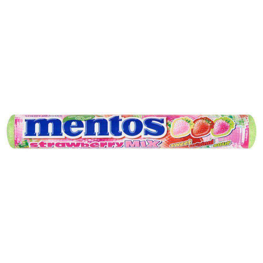CUKIERKI MENTOS 37,5G STRAWBERRY 7527