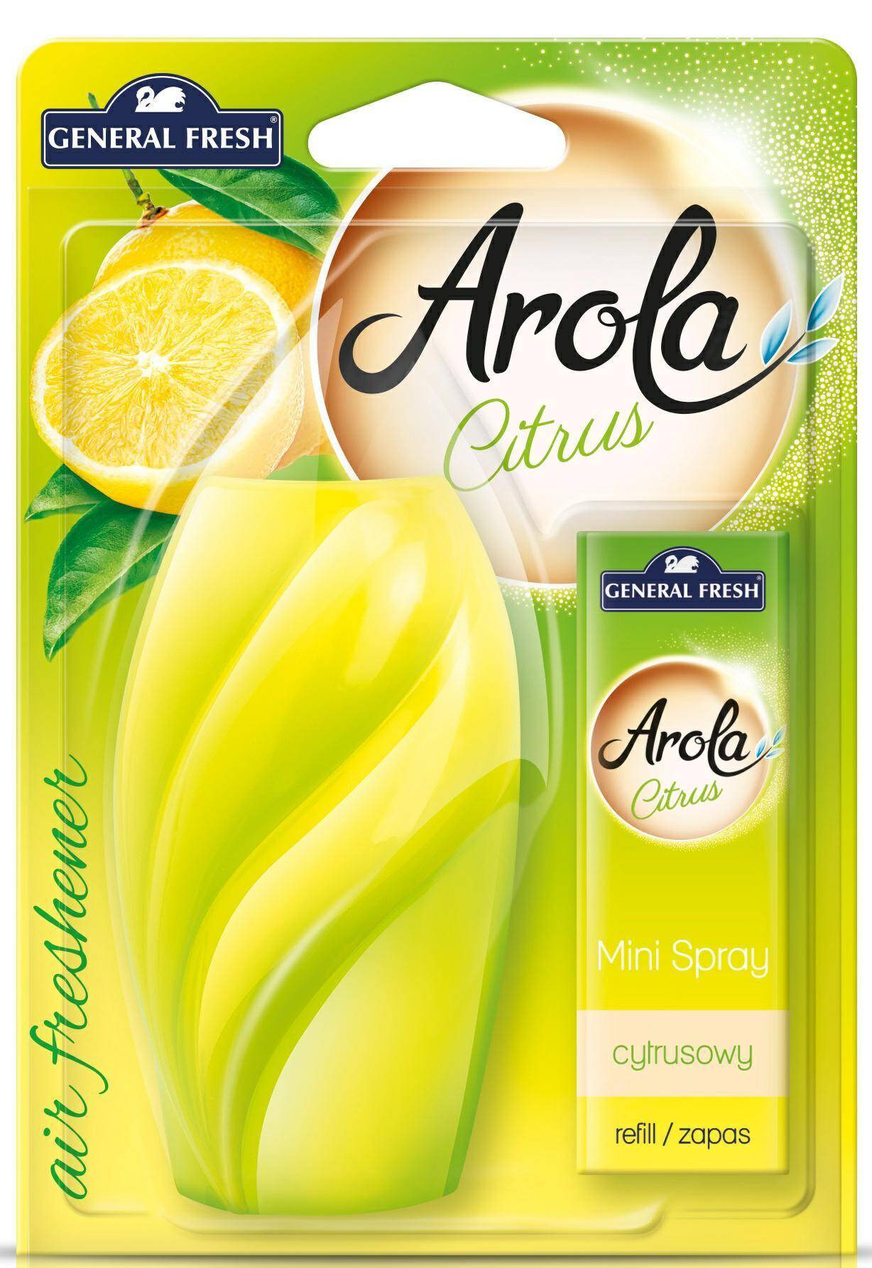 ODŚWIEŻACZ MINI SPRAY AROLA 15ML LEMON