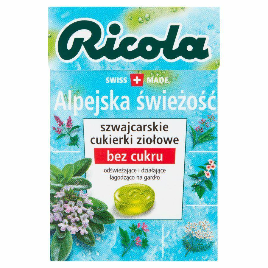 CUKIERKI RICOLA 27,5G ALPEJSKA ŚWIEŻOŚĆ